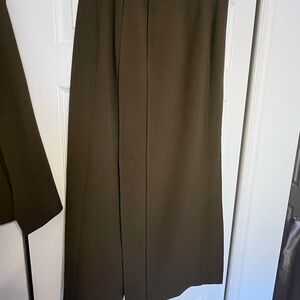 HarveBernard size 10 double breasted jacket/skirt suite olive green